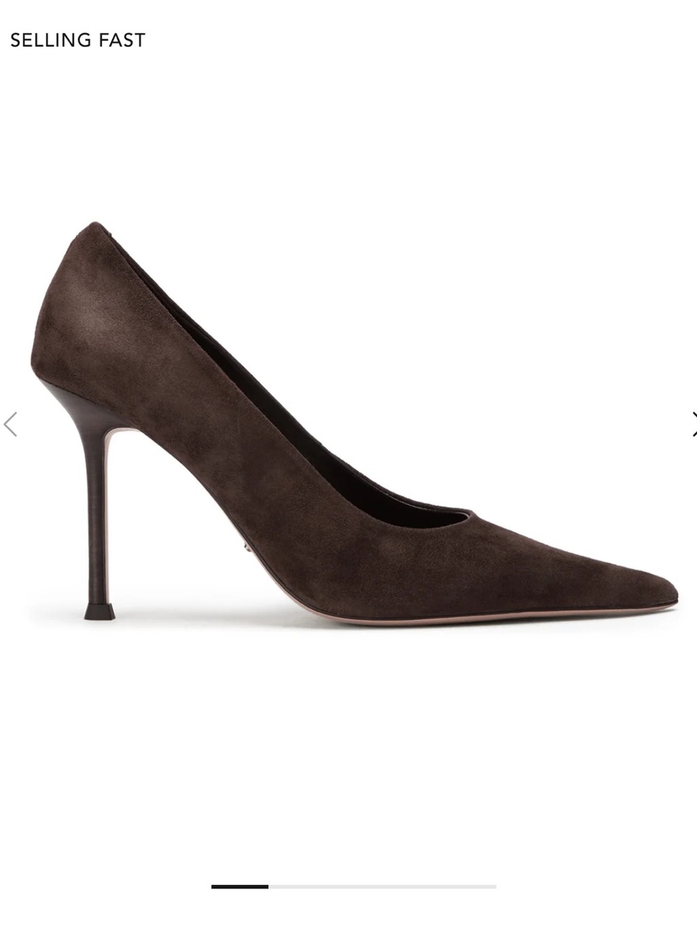 Tony Bianco Niki Pointed Toe Suede leather Pumps heels chocolate Brown 9